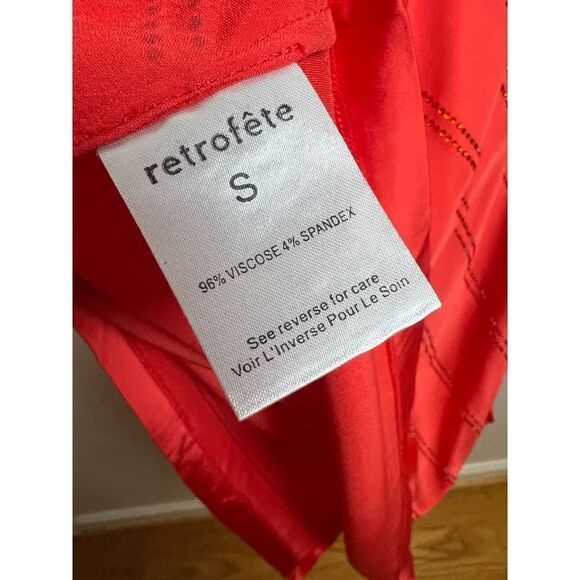 Retrofete Lilly Red Sequin Midi Slip Dress NWT Sz. S - Picture 9 of 12